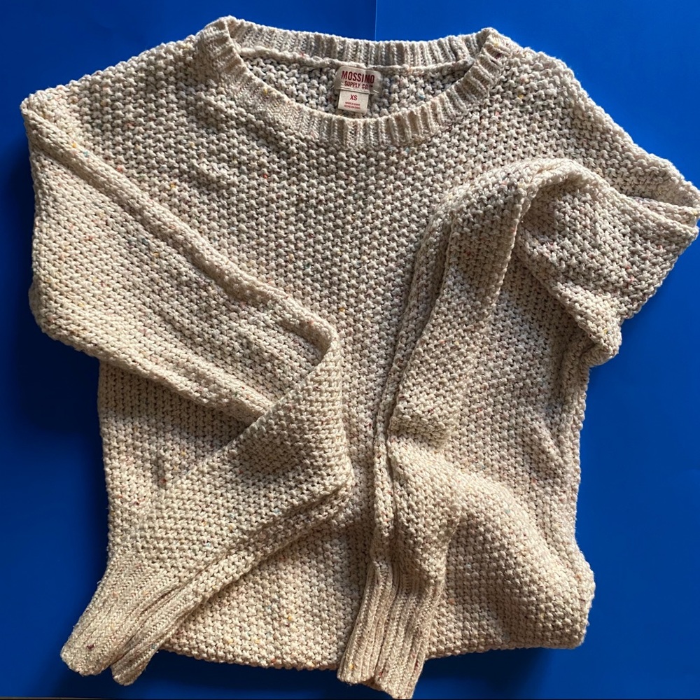 Light cream woven sweater
